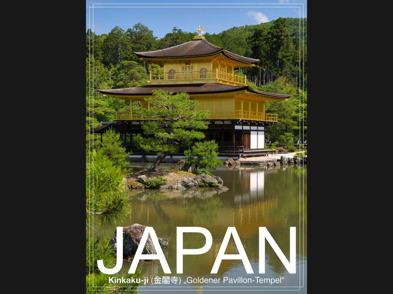 Japan - PosterArt - Kinkaku-Goldener Pavillon-Tempel